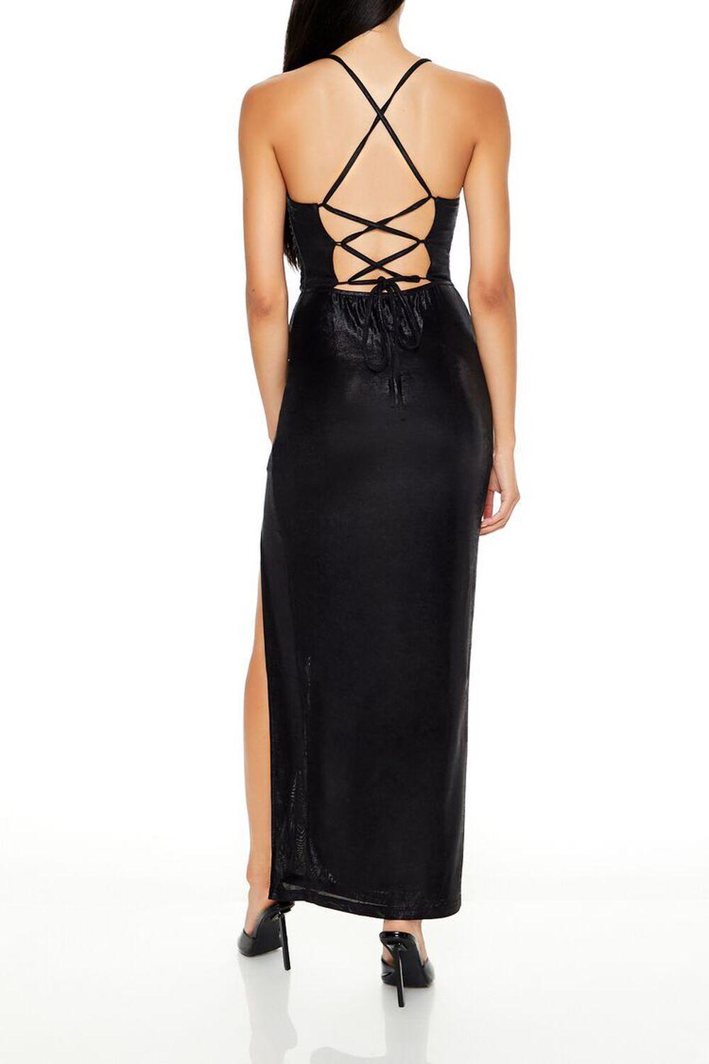 Glitter Knit Maxi Slit Dress | Forever 21 Product Image