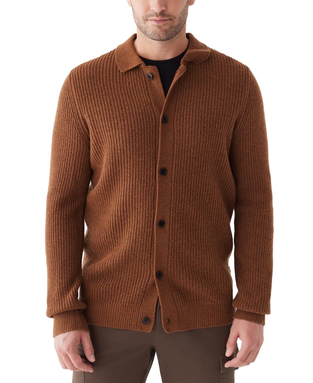 Frank And Oak Mens Collared Button Sweater Overshirt Product Image