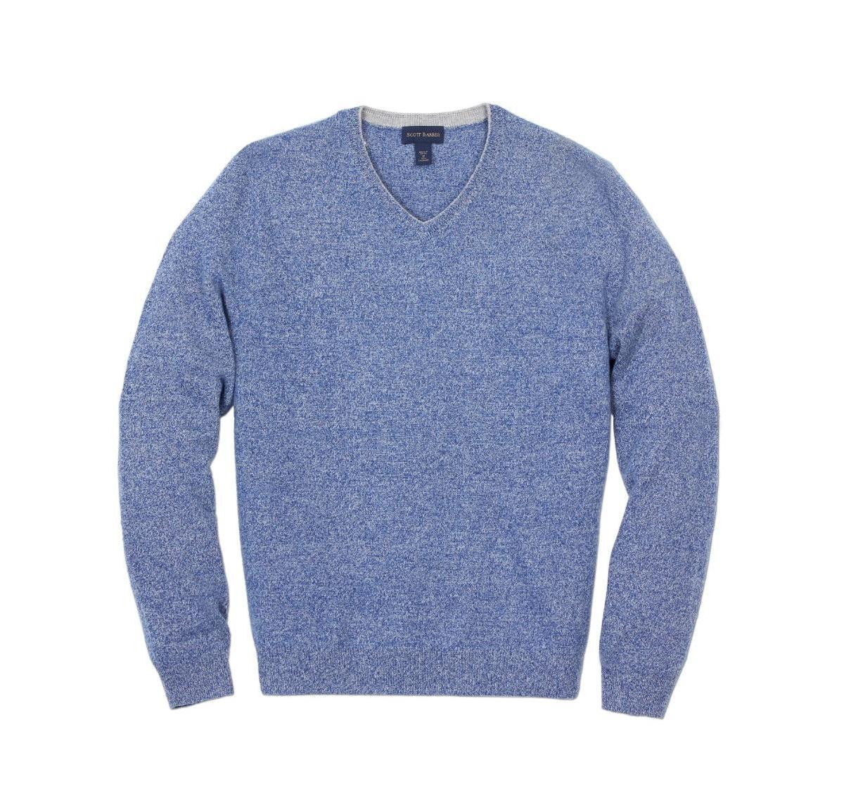 Scott Barber Mens Marled Cashmere Vee Sweater Product Image