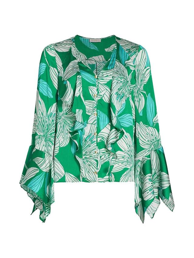 Womens Savanna Floral Long-Sleeve Blouse Product Image