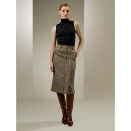 Sprezzatura Glen Check Pencil Skirt Product Image