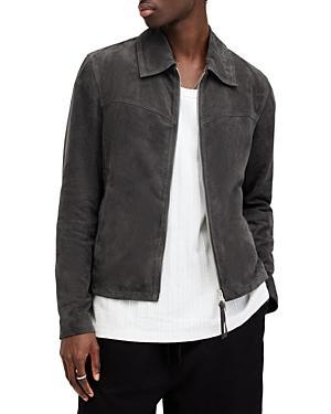 Haze Suede Cropped Jacket In Hazy Grey Product Image