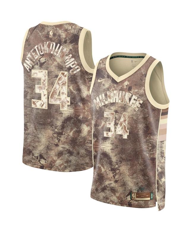 Mens and Womens Nike Giannis Antetokounmpo Brown Milwaukee Bucks Select Series Swingman Jersey - Brown Product Image