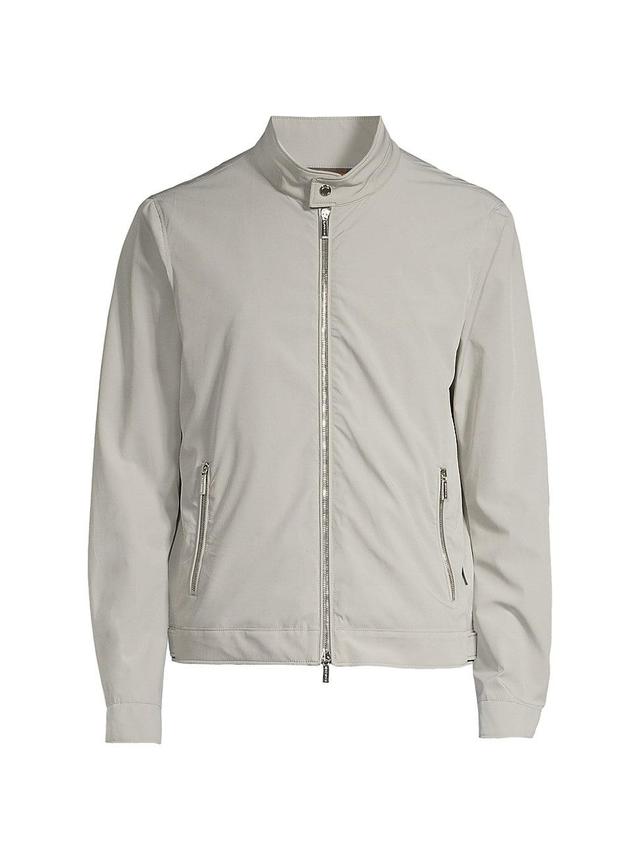 Mens Banded Collar Bomber Jacket Product Image