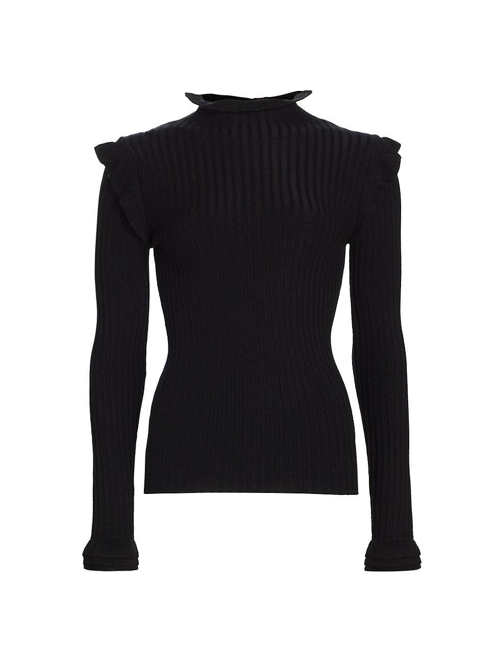 Womens Tinley Rib-Knit Fitted Turtleneck Product Image