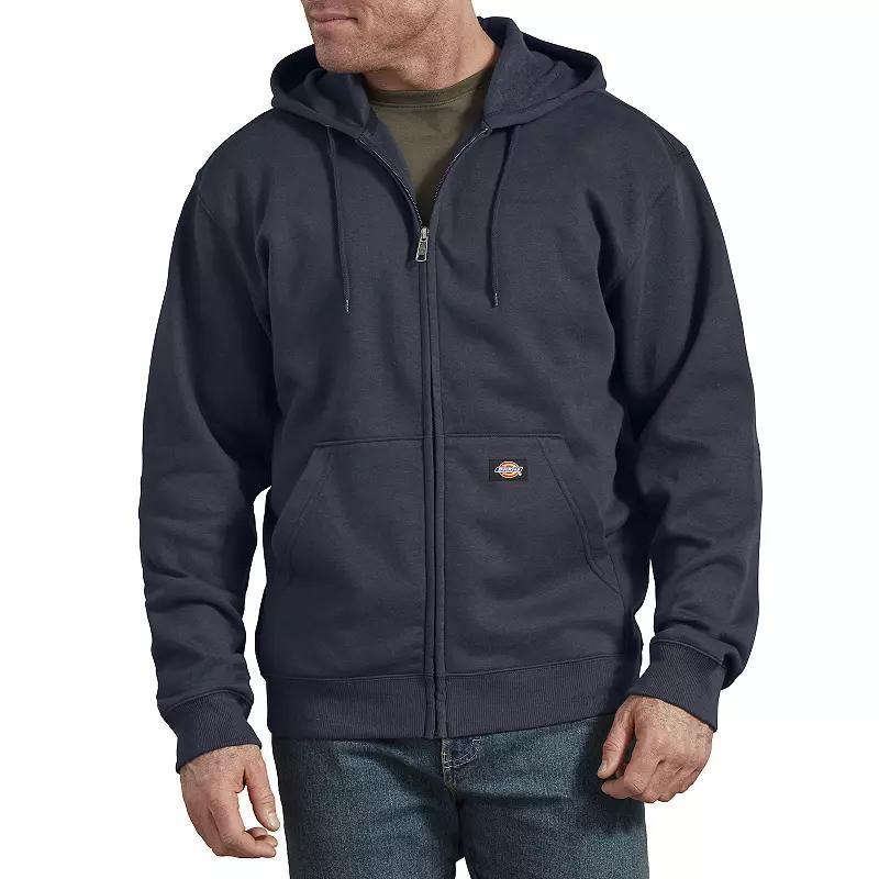 Mens Dickies Fleece Zip-Front Hoodie Dark Grey Product Image