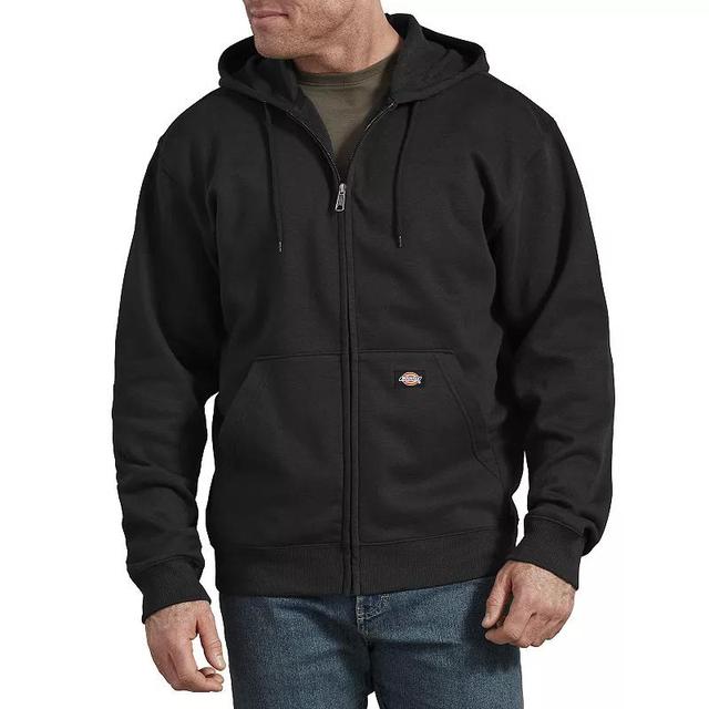 Mens Dickies Fleece Zip-Front Hoodie Dark Grey Product Image