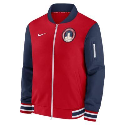 Cleveland Guardians Authentic Collection City Connect Game Time Men's Nike MLB Full-Zip Bomber Jacket Product Image