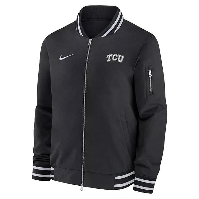 Mens Nike TCU Horned Frogs Full-Zip Bomber Jacket Product Image