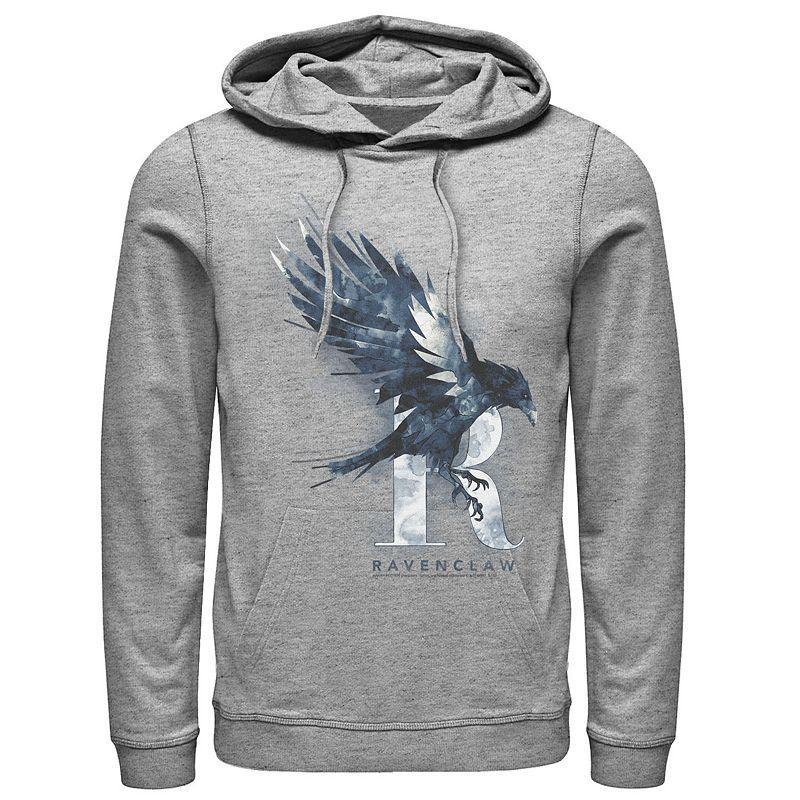 Mens Harry Potter Ravenclaw Watercolor Pullover Hoodie Athletic Grey Product Image