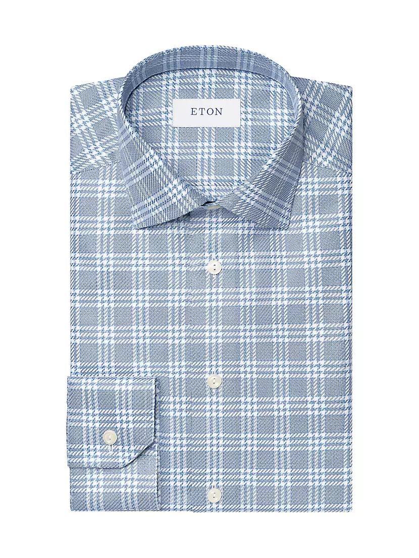 Plaid Cotton Button-Front Shirt Product Image