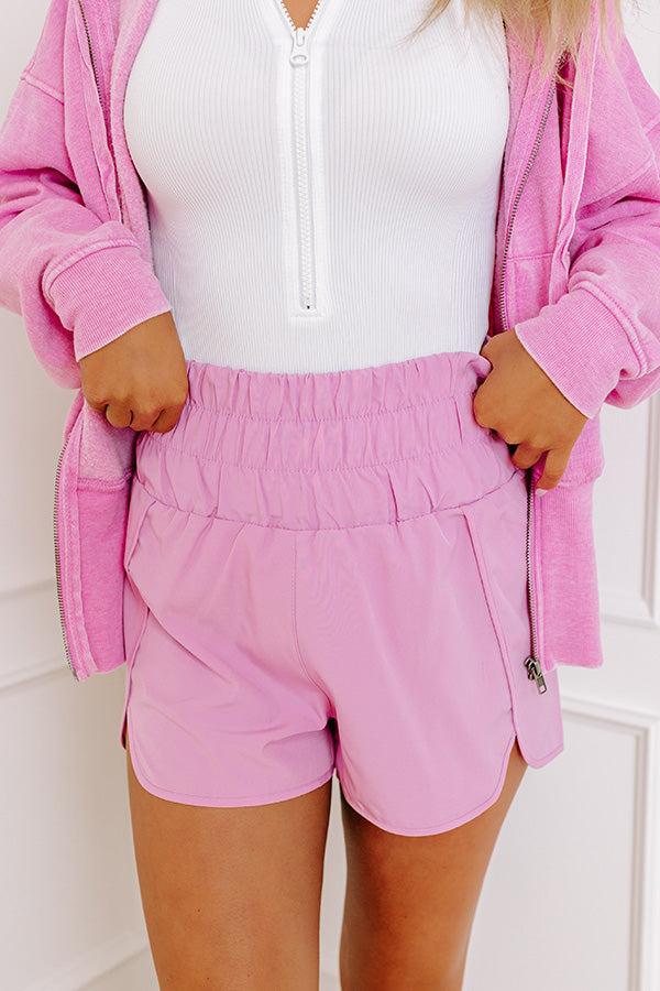 Running Laps High Waist Shorts In Light Pink Product Image