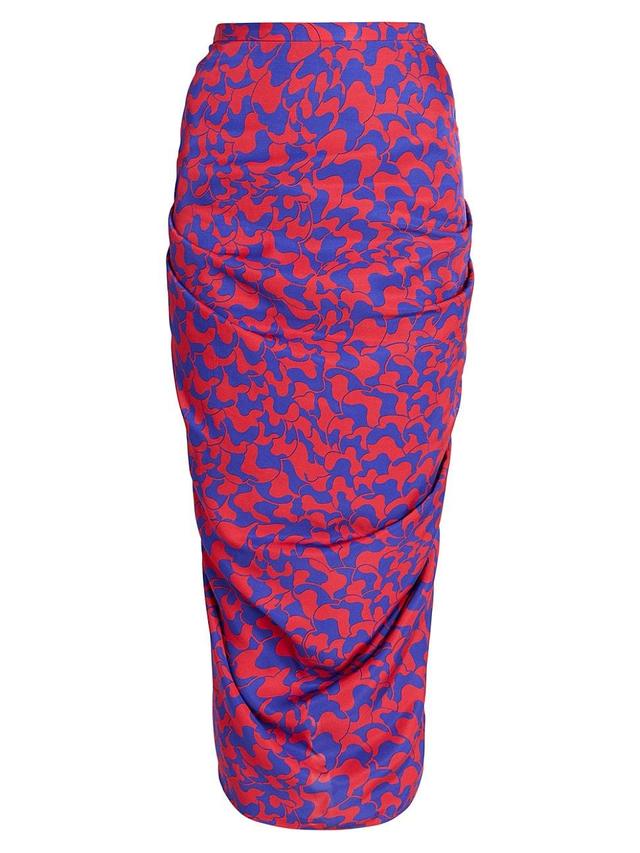 Womens Sonata Printed Gathered Midi-Skirt Product Image