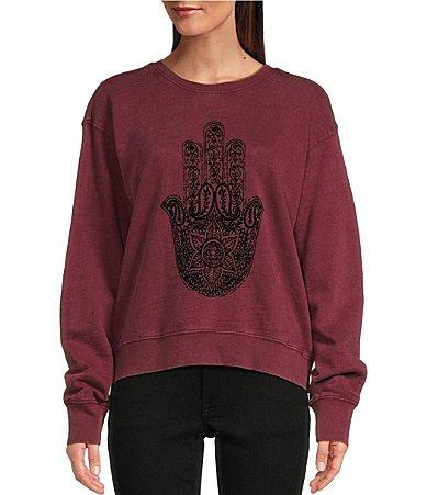 Lucky Brand Hamsa Hand Cotton Sweatshirt Product Image