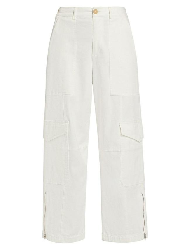 Womens Stretch-Cotton Twill Cargo Pants Product Image