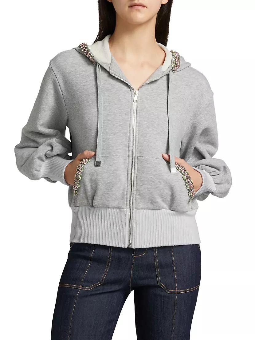 Maddie Crystal-Embellished Zip Hoodie Product Image