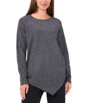 Vince Camuto Womens Crewneck Asymmetrical Sweater Product Image