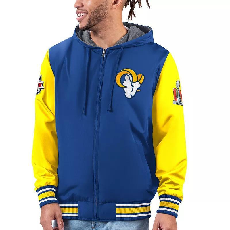 Mens G-III Sports by Carl Banks Royal/Gold Los Angeles Rams Commemorative Reversible Full-Zip Jacket Product Image