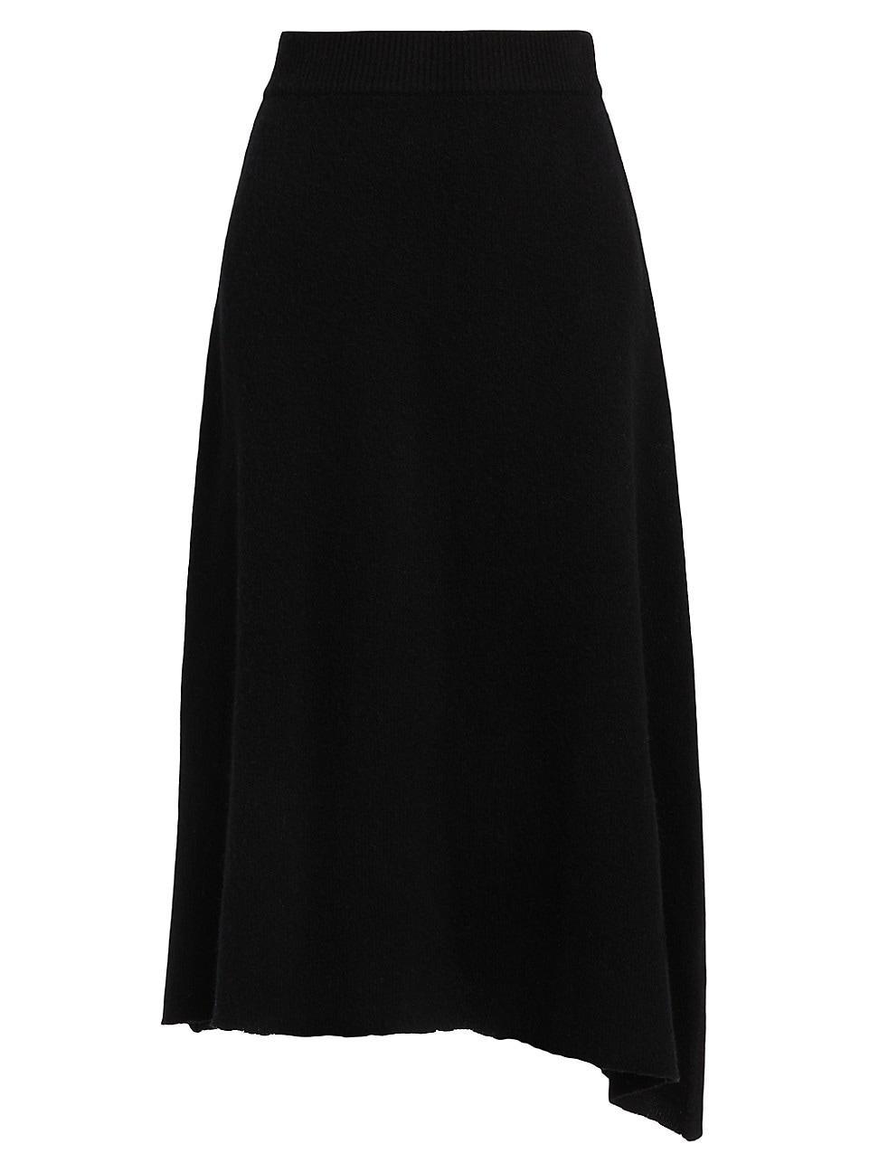 Womens Brushed Wool A-Line Midi-Skirt Product Image