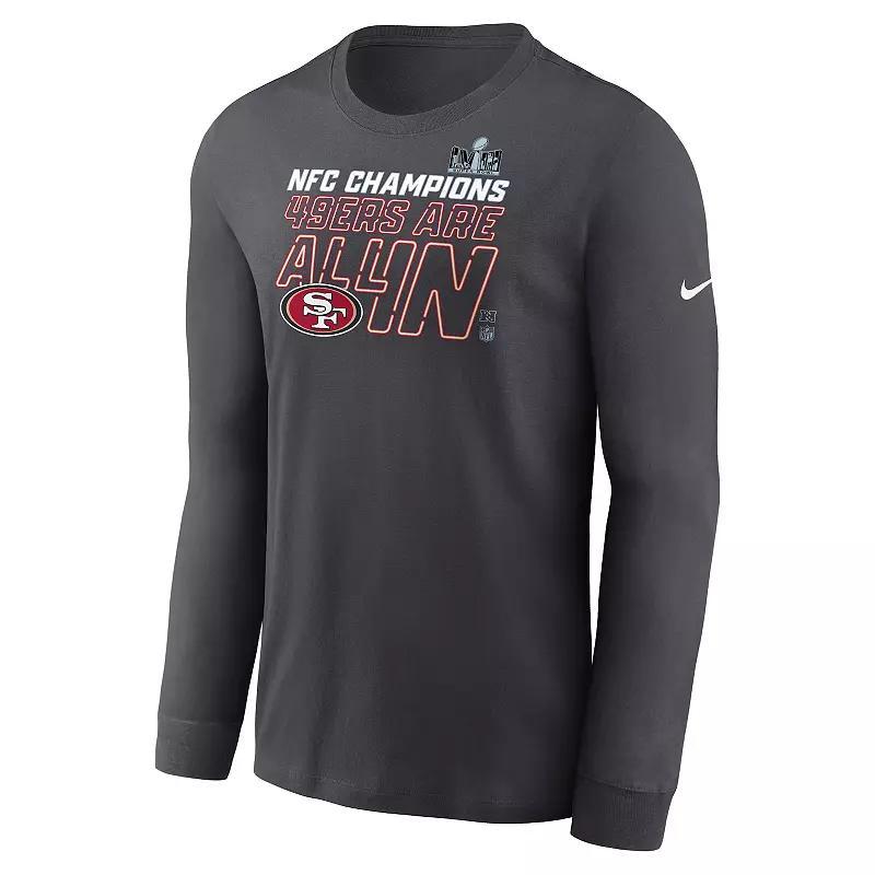 Mens Nike San Francisco 49ers 2023 NFL Conference Champions - Trophy Collection Long Sleeve Tee Product Image