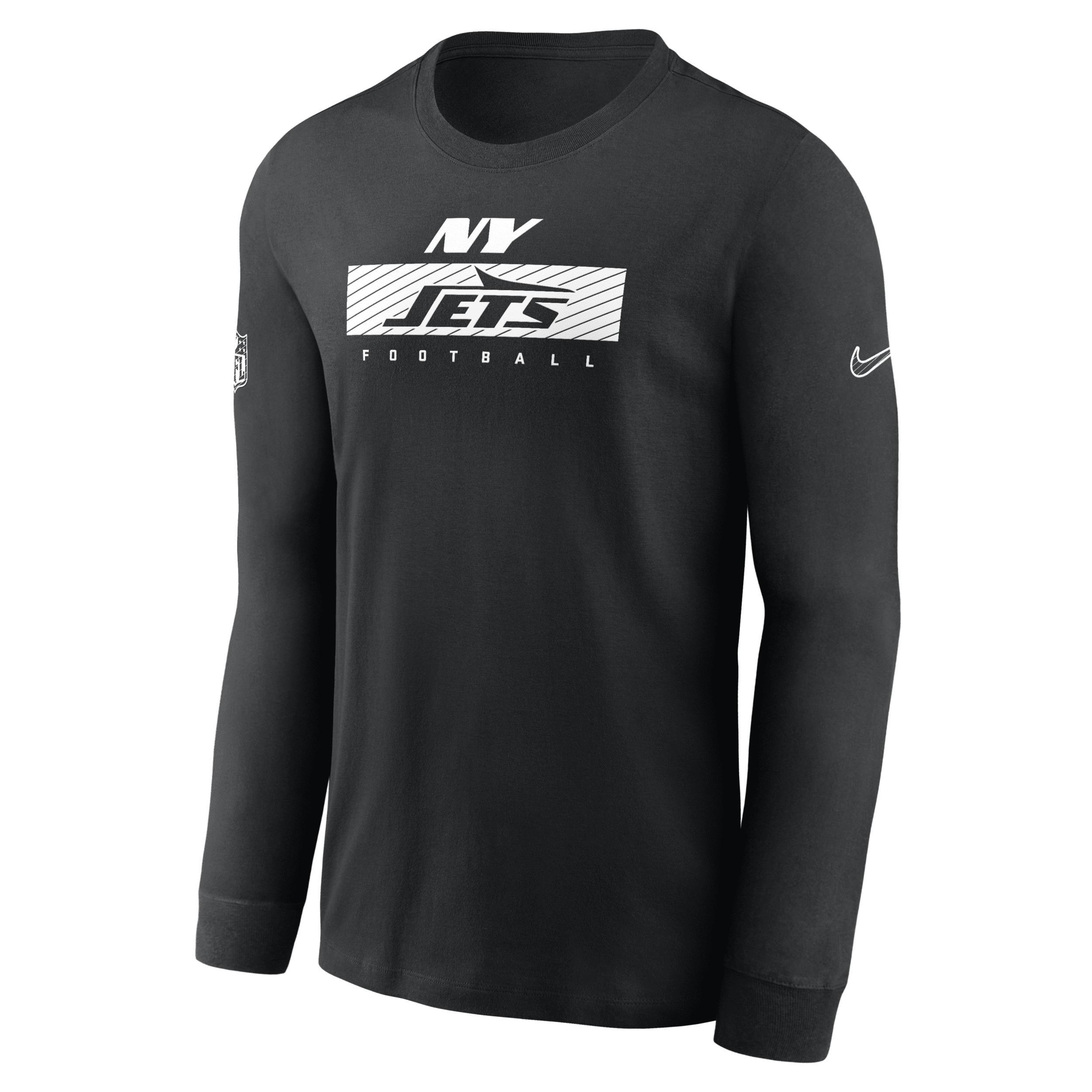 New York Jets Sideline Team Issue Nike Mens Dri-FIT NFL Long-Sleeve T-Shirt Product Image