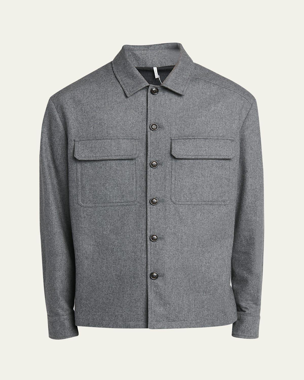 Mens Cashmere Button-Front Shirt with Pockets Product Image