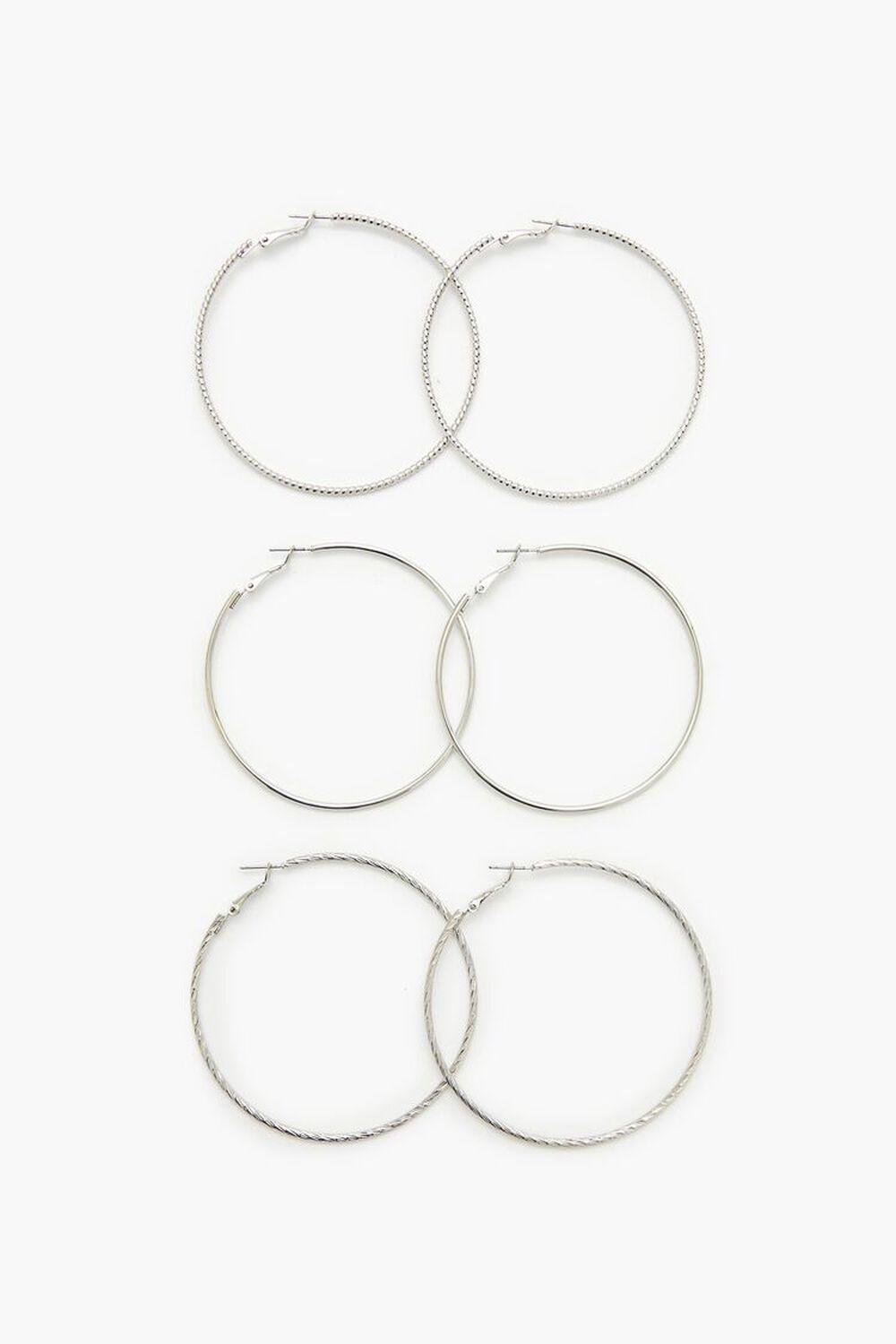 Etched Hoop Earring Set | Forever 21 Product Image