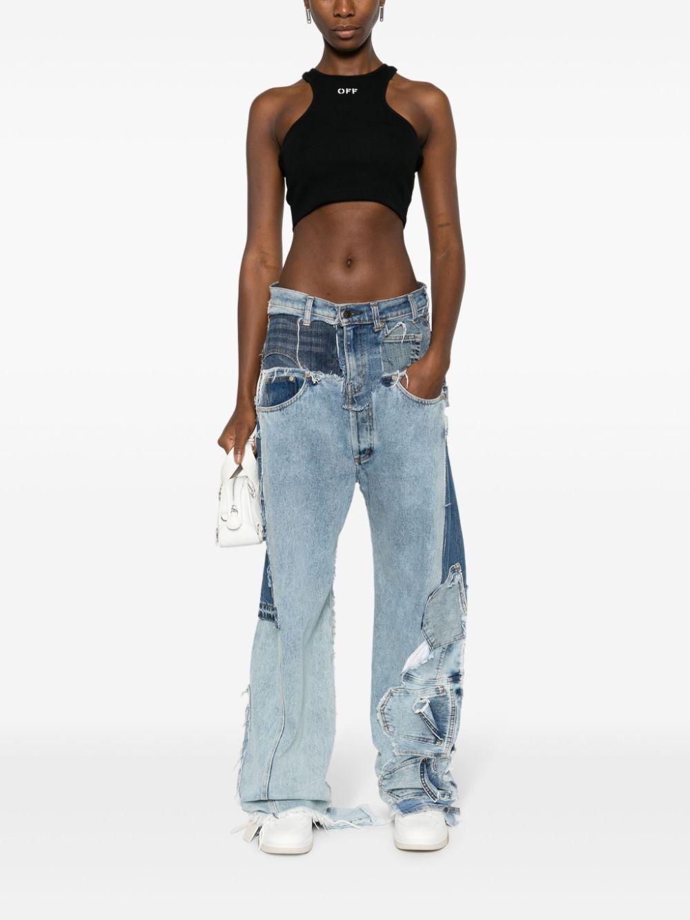 Off-Stamp ribbed crop top Product Image