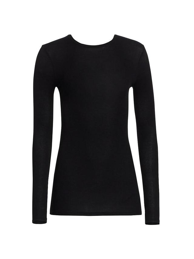 Long-Sleeve Crewneck Jersey Top Product Image