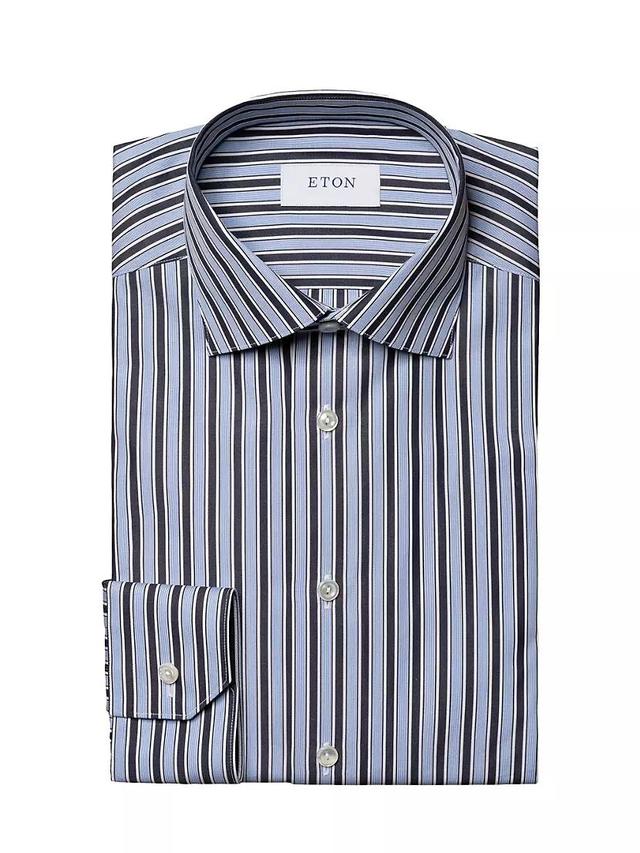 Contemporary-Fit Striped Poplin Shirt Product Image