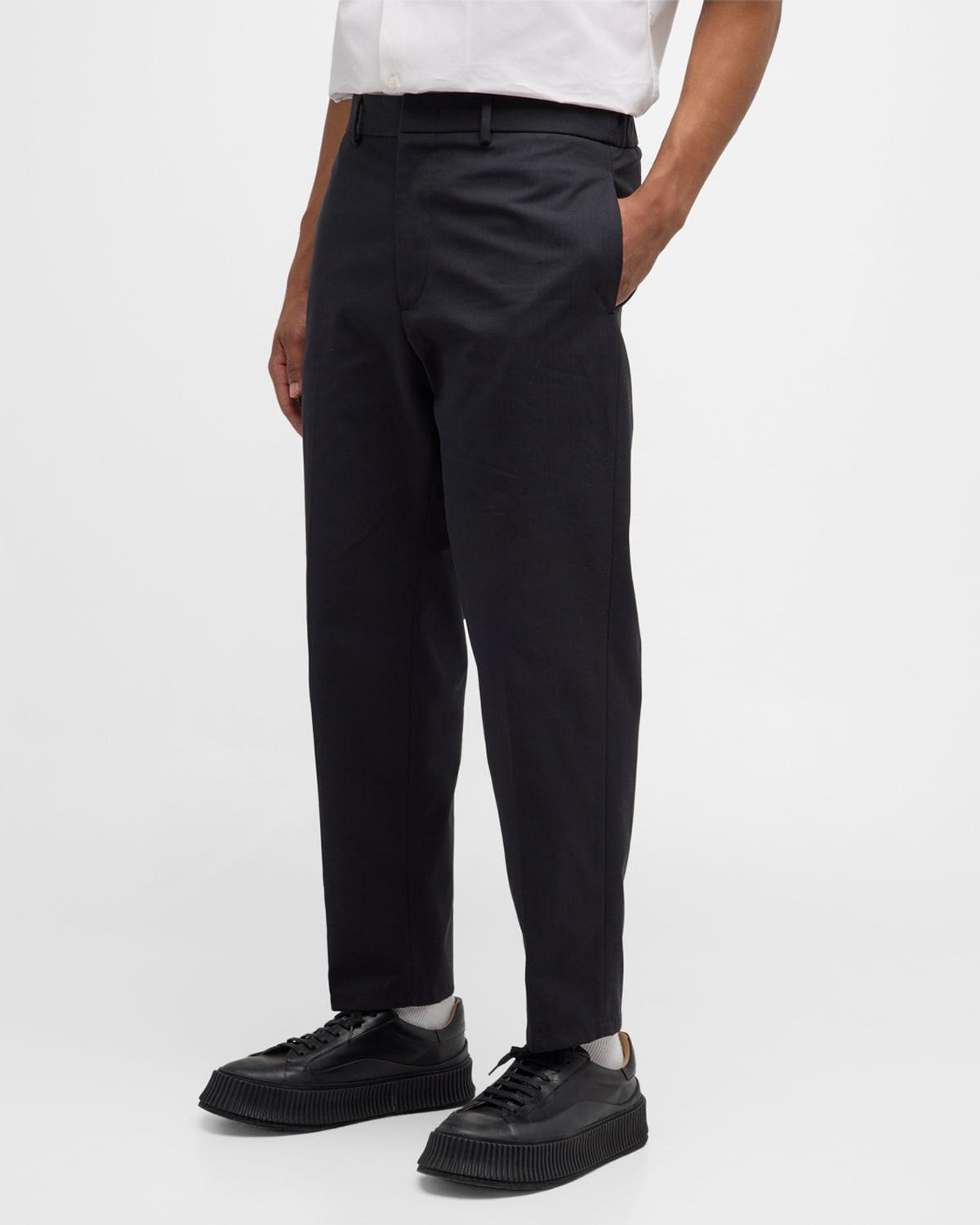 Mens Straight-Leg Gabardine Trousers Product Image