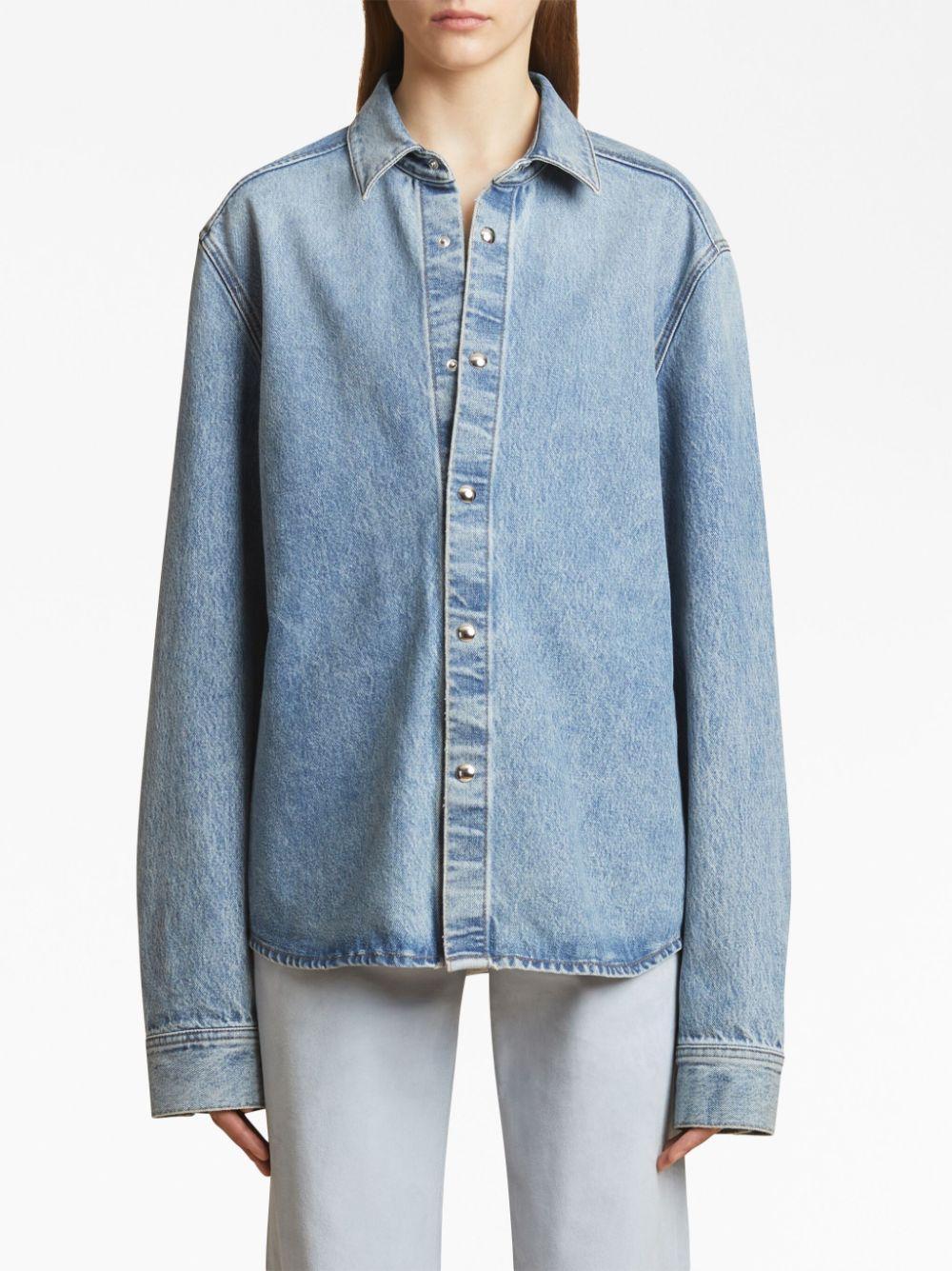 KHAITE Argo Snap-front Denim Top In Bryce Product Image