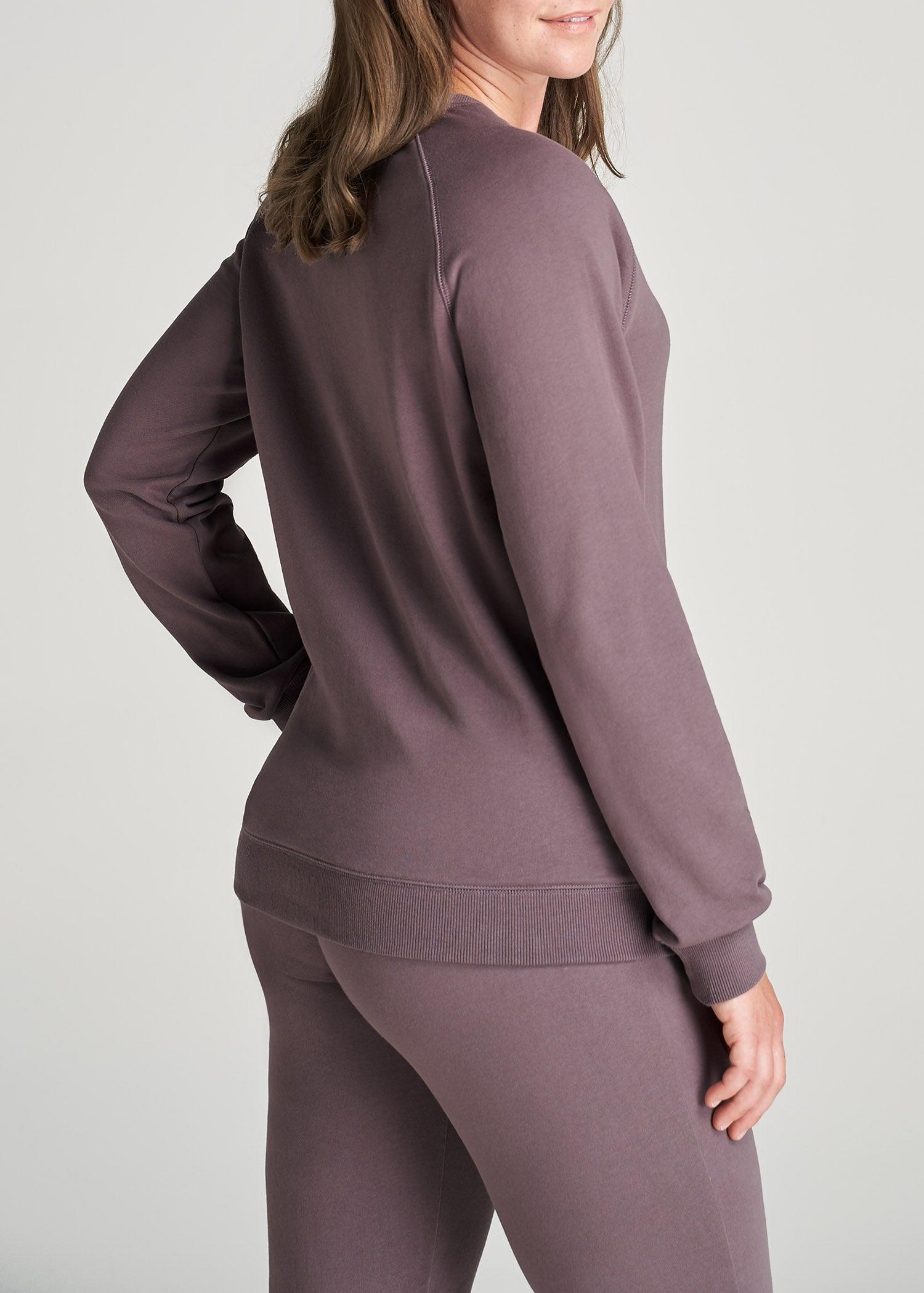 Wearever French Terry Women's Tall Crewneck Sweatshirt in Smoked Mauve Product Image