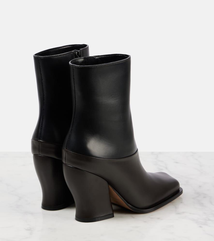 Leather Ankle Boots In Black Product Image