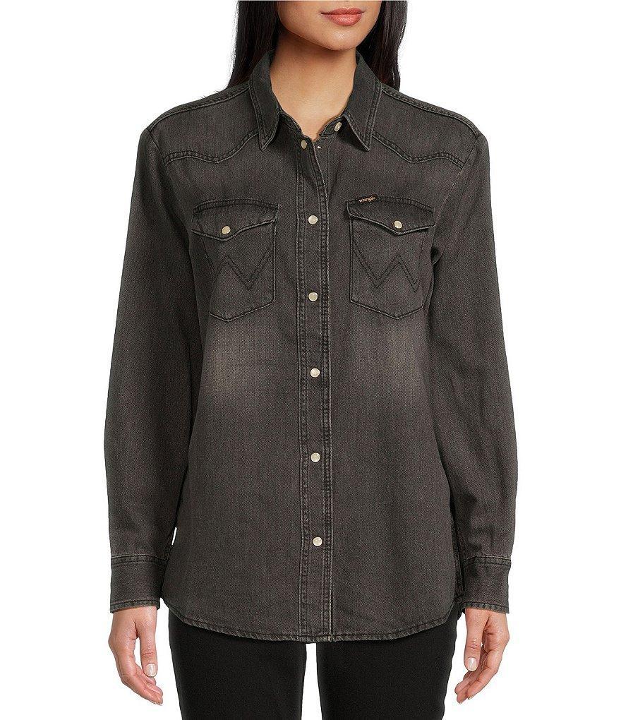 Wrangler® Boyfriend Denim Shirt Product Image