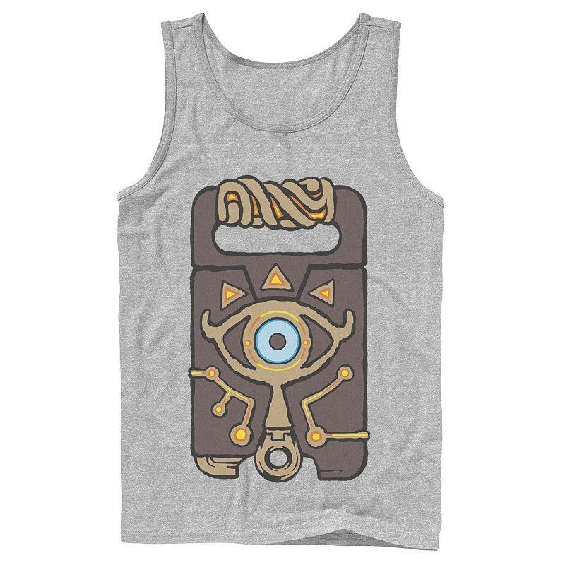 Mens The Legend Of Zelda Sheikah Slate Tank Top Athletic Grey Product Image