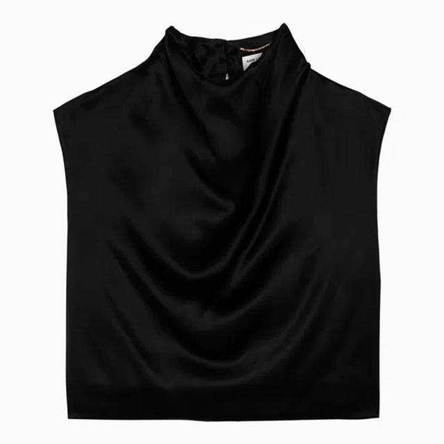 SAINT LAURENT Black Viscose Short Top Women Product Image