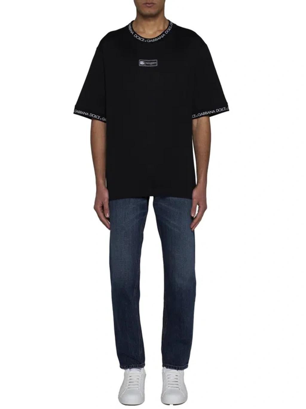 Logo-print Cotton T-shirt In Black Product Image