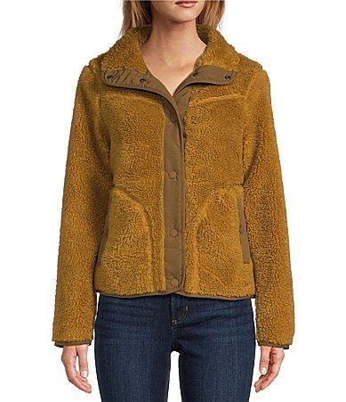 L.L.Bean Plus Size Bean's Sherpa Fleece Jacket (Soapstone) Women's Coat Product Image