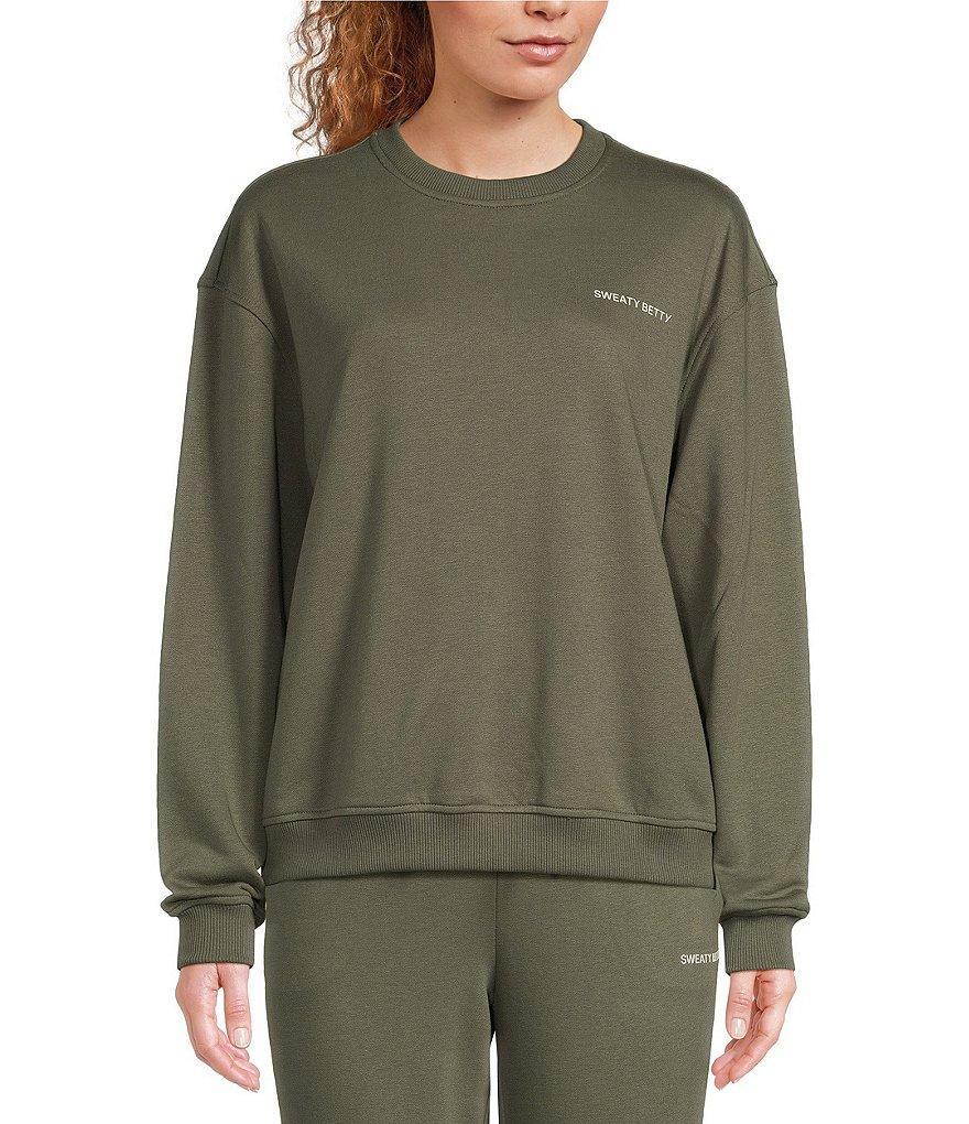 Sweaty Betty Strength Logo Front Crew Neck Long Sleeve Oversized Sweatshirt Product Image