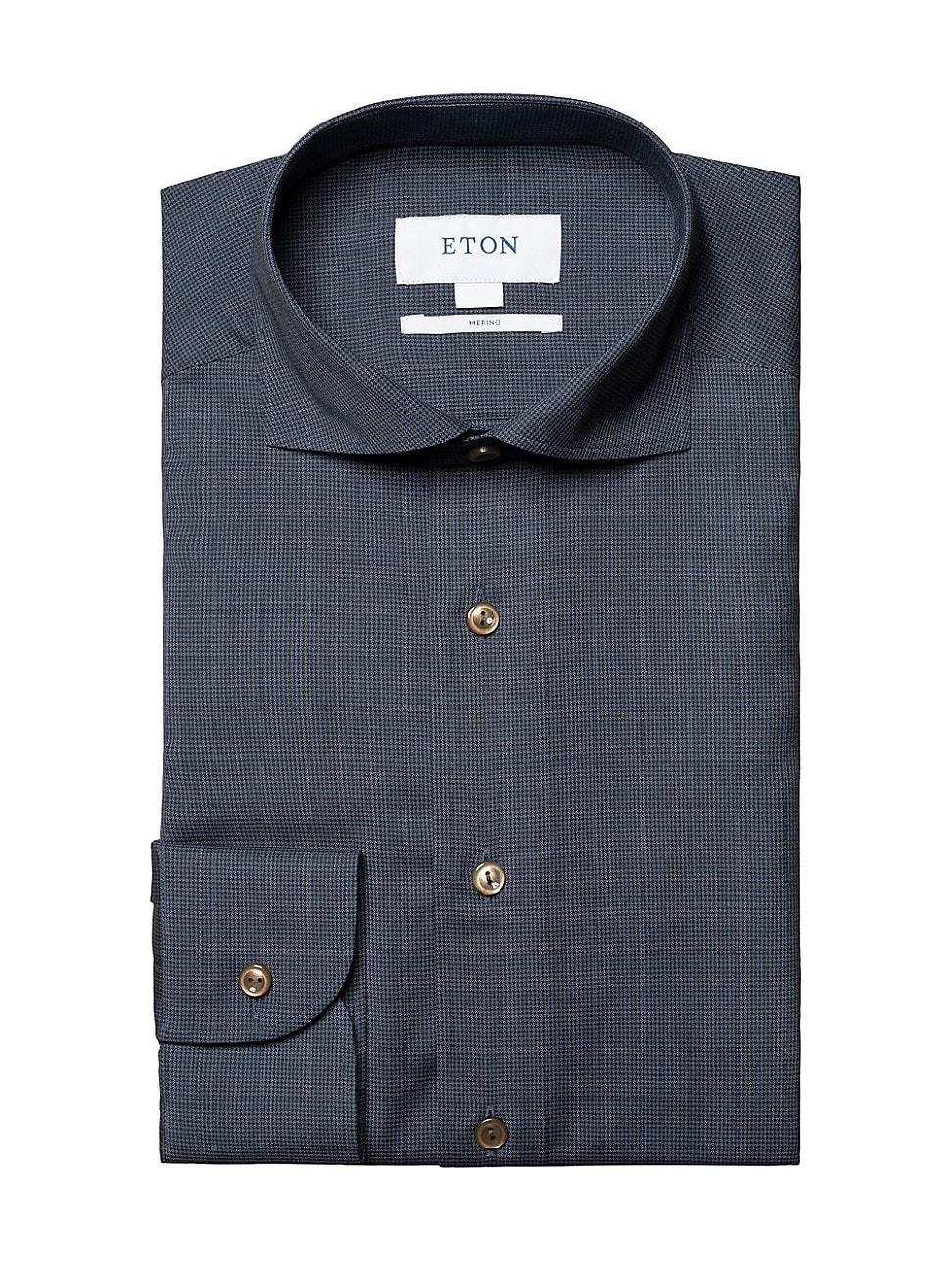 Mens Slim-Fit Houndstooth Merino Shirt Product Image