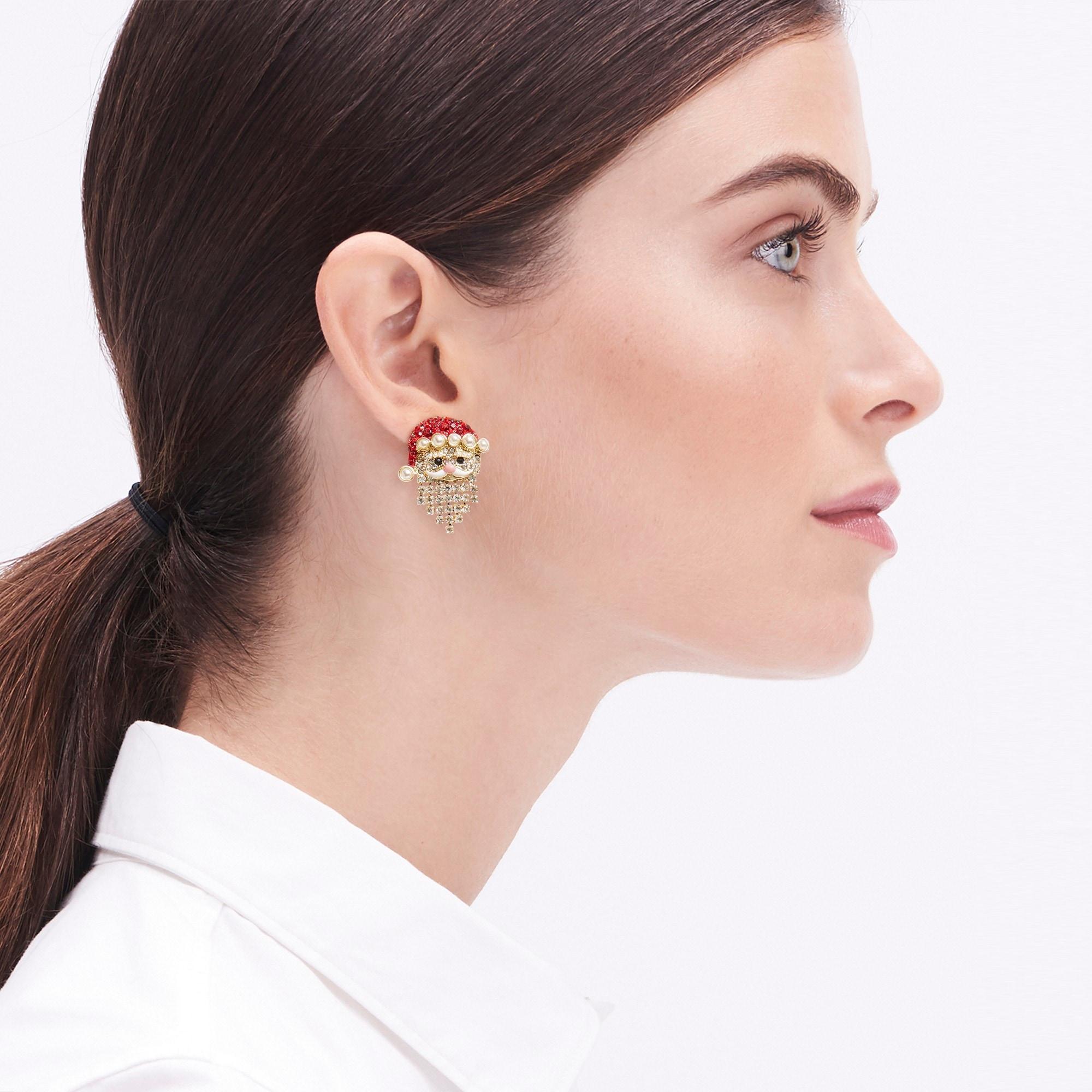 Santa pavé crystal earrings Product Image