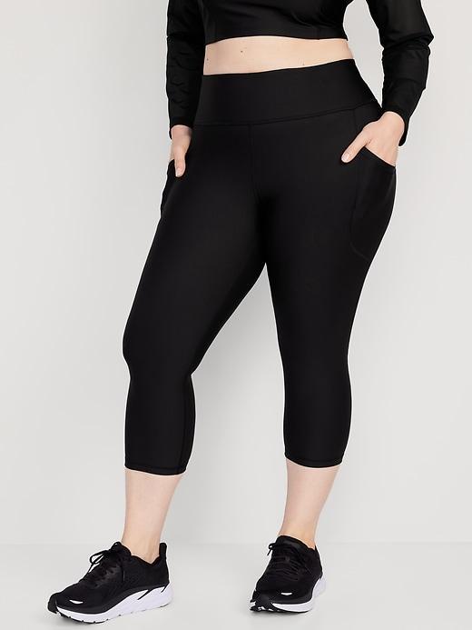 High-Waisted PowerSoft Crop Leggings Product Image