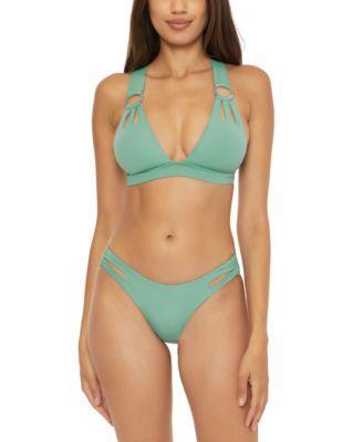 Becca Womens Ring Trim Keyhole Bikini Top Bottoms Product Image