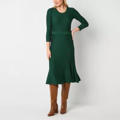 Studio 1 Womens 3/4 Sleeve Sweater Dress Product Image