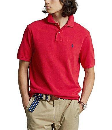 Mens Mesh Classic-Fit Polo Shirt Product Image