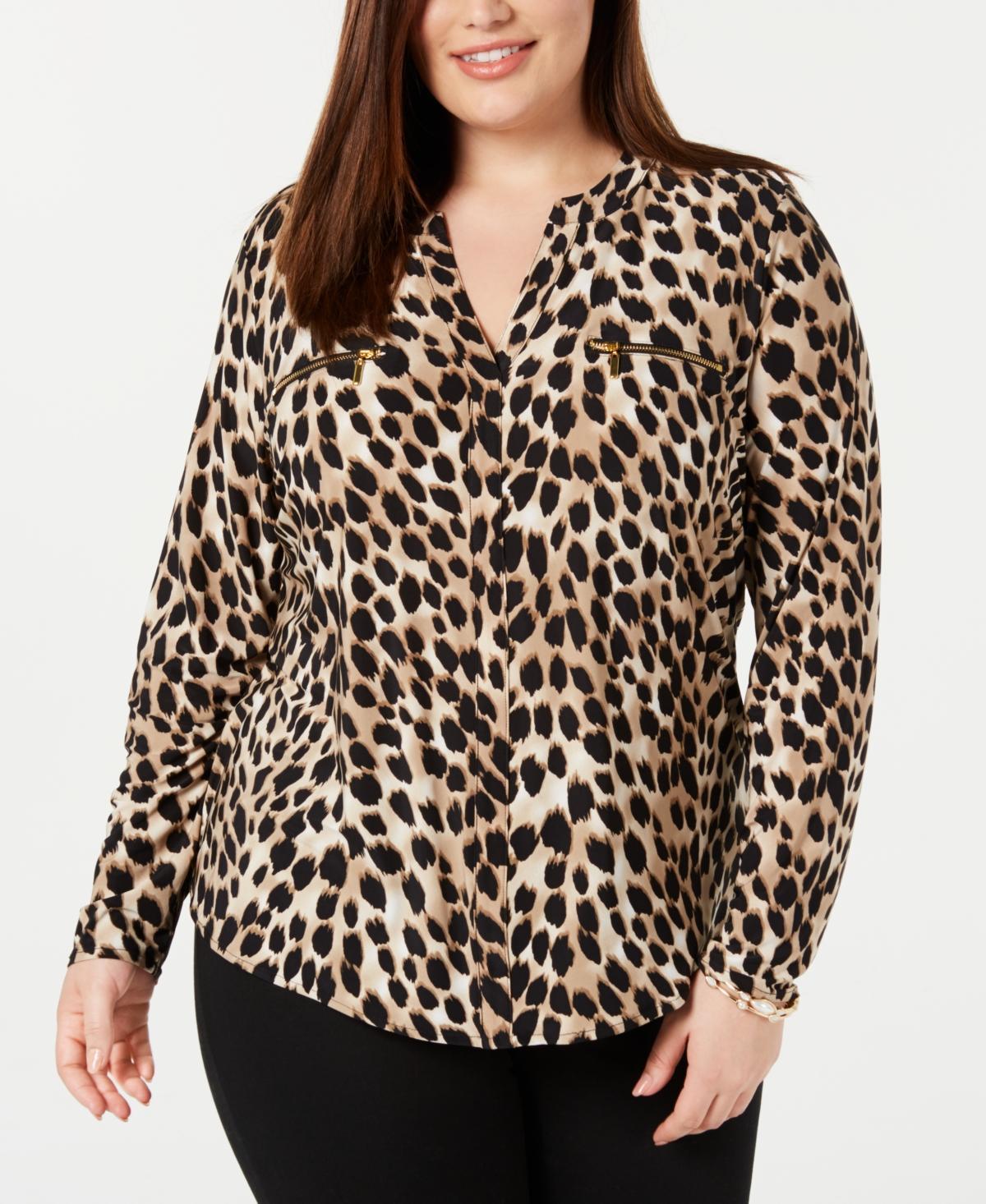 I.n.c. International Concepts Plus Size Zip-Pocket Top, Created for Macys Product Image