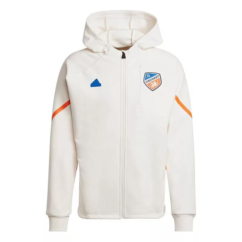 Mens adidas White FC Cincinnati 2024 Anthem Travel Full-Zip Jacket Product Image