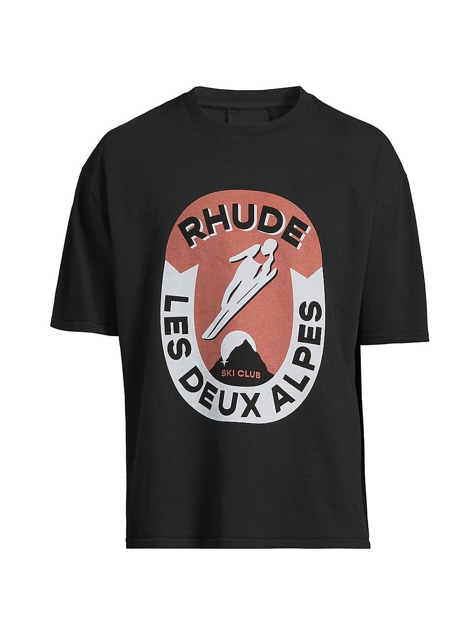 Mens Les Deux Alpes Logo Cotton T-Shirt Product Image