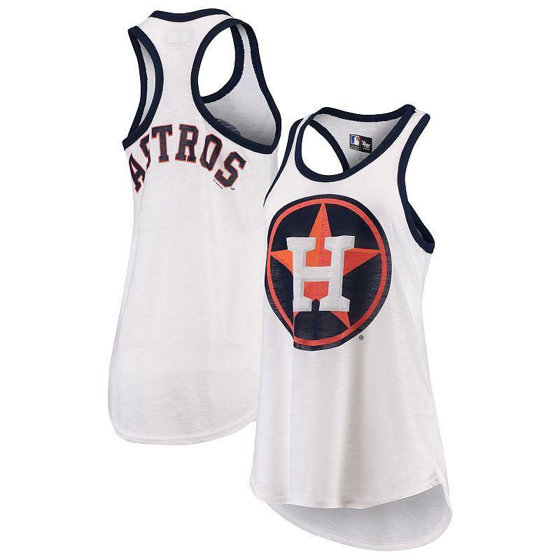 Womens G-III 4Her by Carl Banks White Houston Astros Tater Racerback Tank Top, Size: 2XL, AST White Product Image